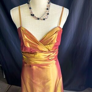 Bridesmaid Long Dress, golden-brown, size 10-12